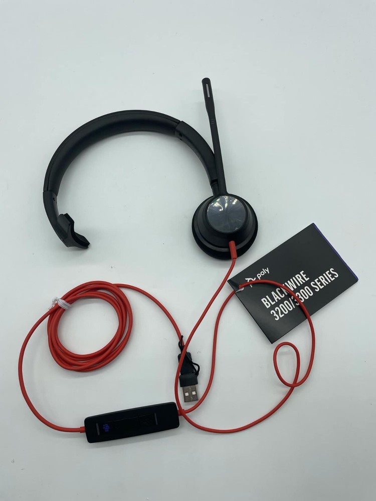 Poly Blackwire 3310 Headset (212703-101) Wired USB-A Single Ear with Mic