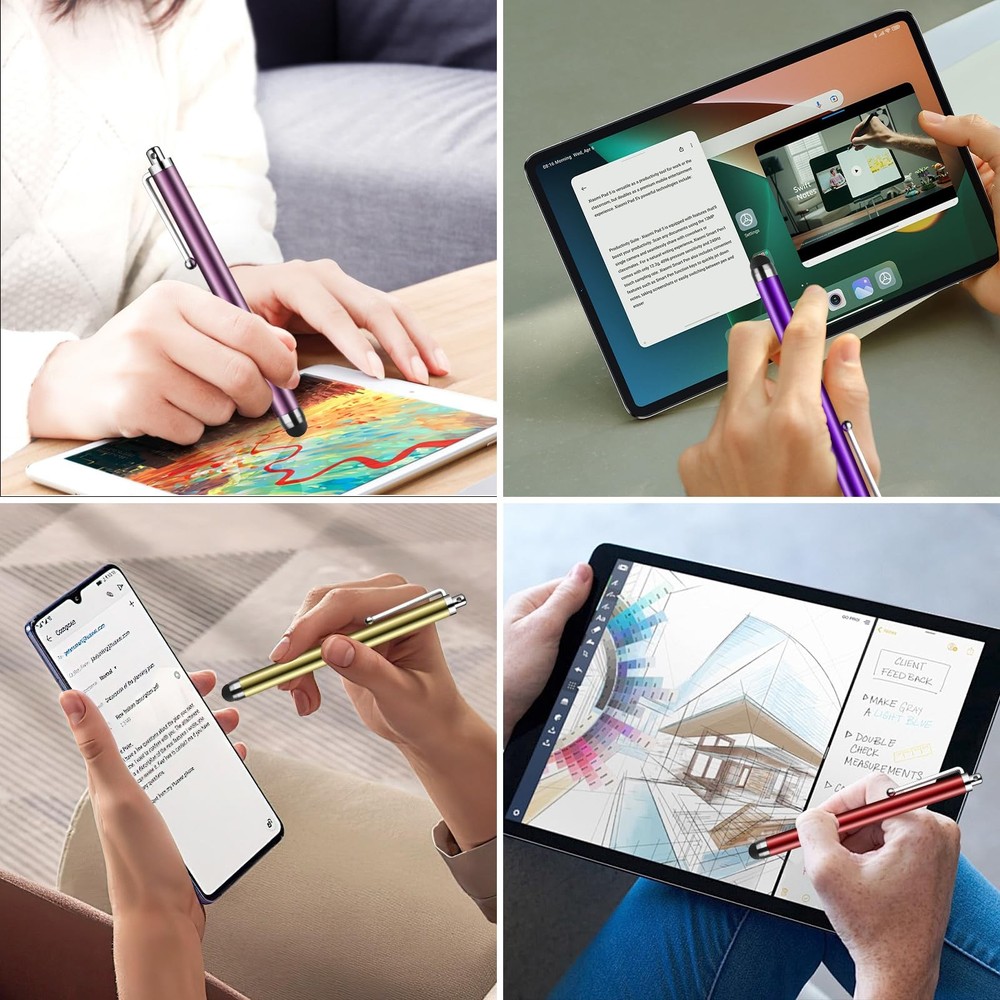 10 Pack Universal Capacitive Touch Screen Pens for Tablets, iPad mini, iPad Pro