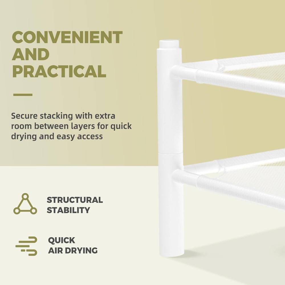 Sweater Drying Rack, 2 Tier Stackable Flat Drying Rack, Drying Racks