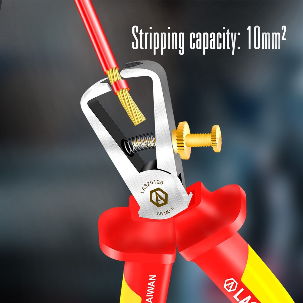 6Inch VDE Wire Stripper 1000V Isolate Cable Stripping Plier Stripping Tool