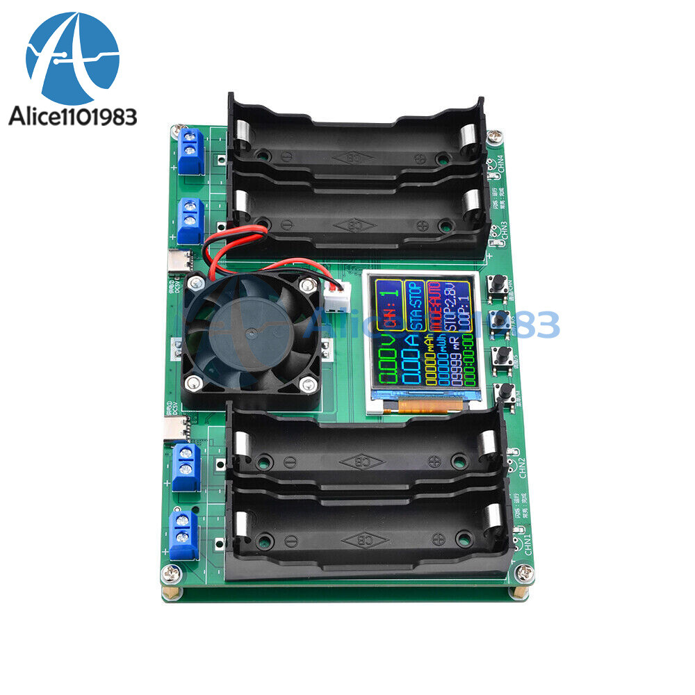1~4Ch 18650 Battery Capacity Resistance Tester Auto Charging Discharge Module