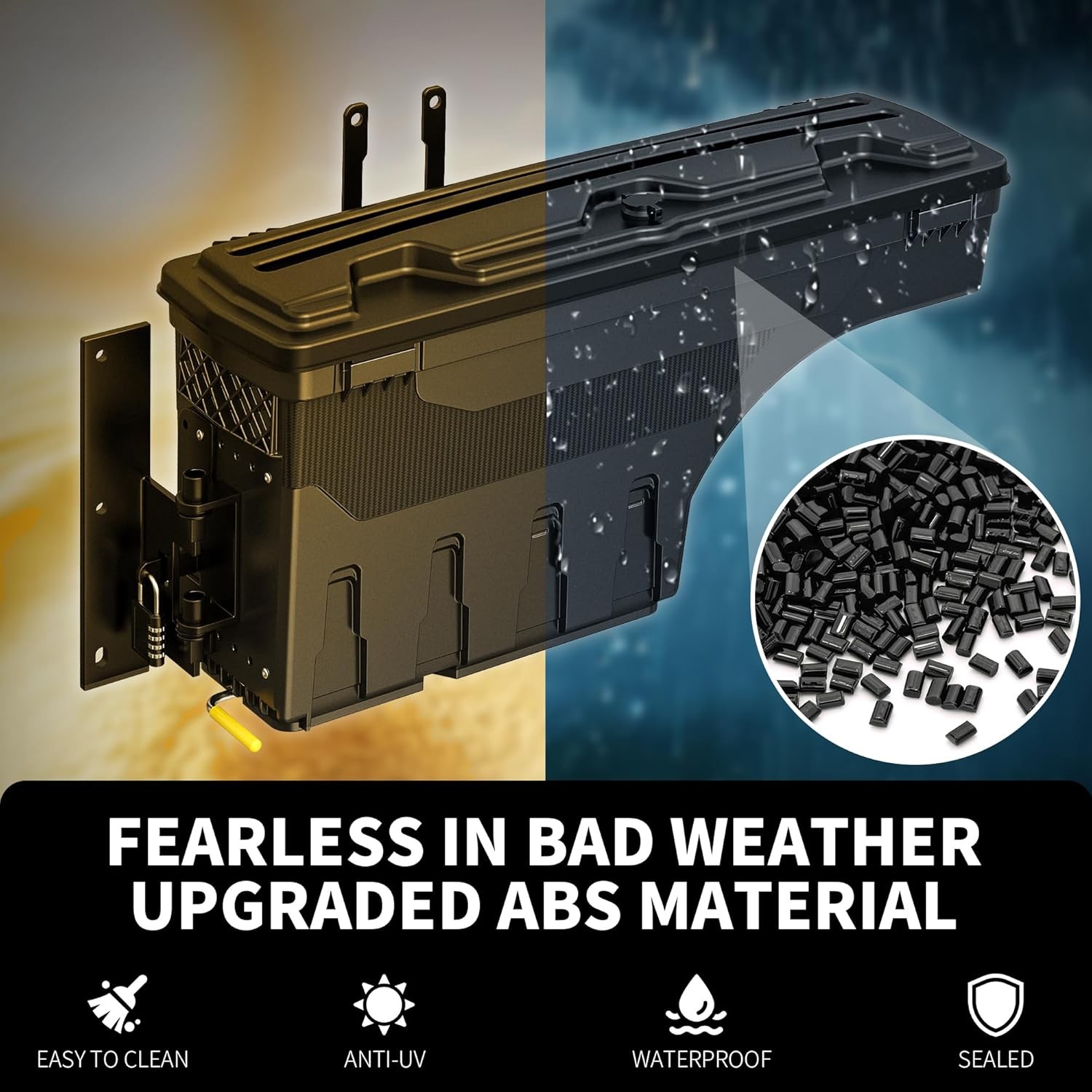 Left + Right Side For 2015-2024 Ford F150 Truck Bed Swing Storage Box Tool Box