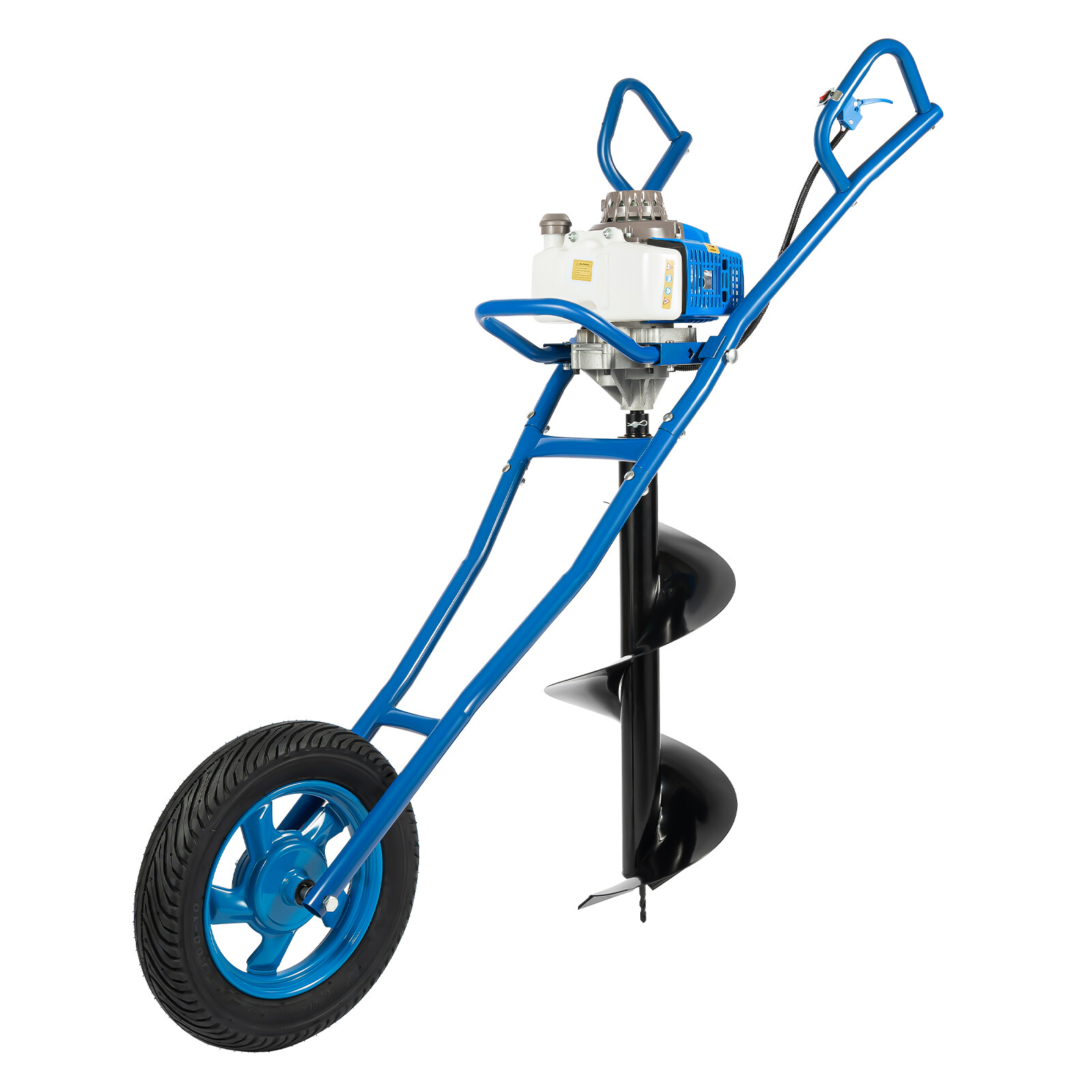 63cc 3hp Gas Powered Post Hole Digger Earth Auger with 12-Inch Bit