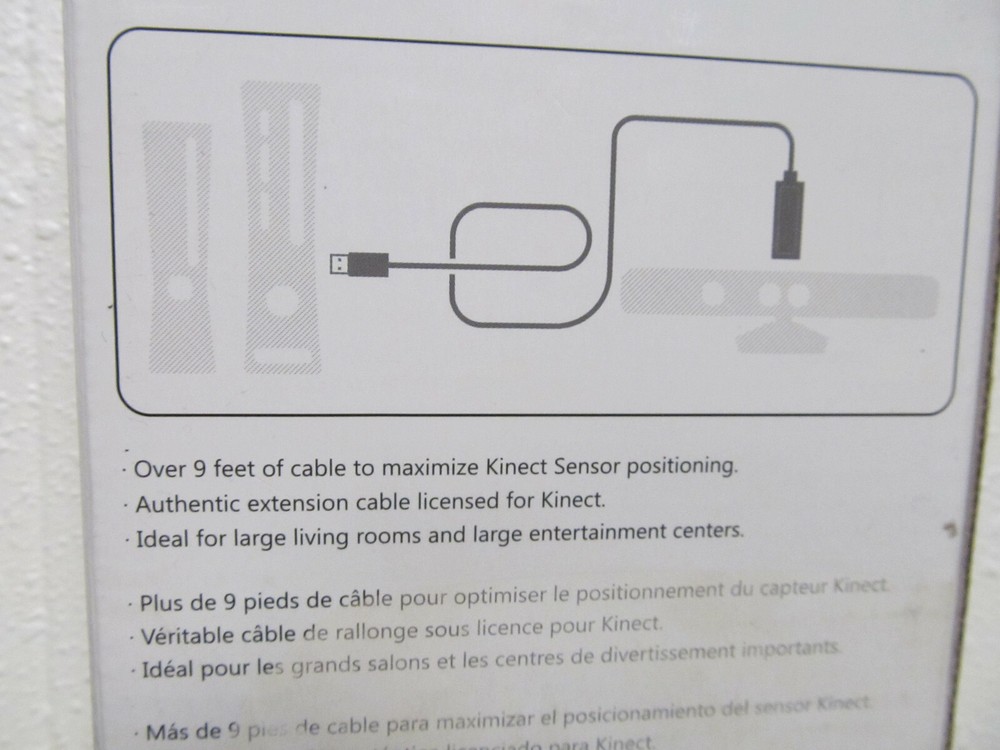 PDP ~ Microsoft Xbox 360 Kinect Sensor Cable 9' Extension Cord ( INV # 4 )