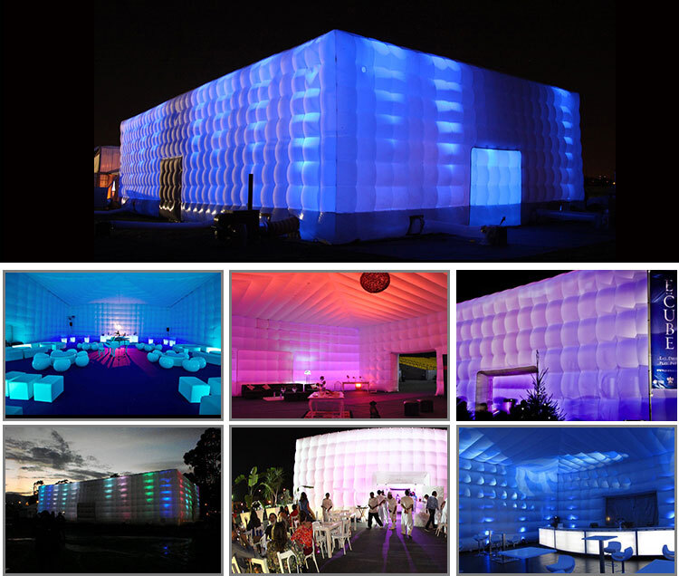 Inflatable Cube Tent Inflatable Night Club With LED Lights For Party Event