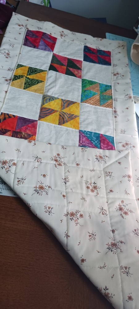 Handmade Patchwork Multicolor lCotton quilt table runner