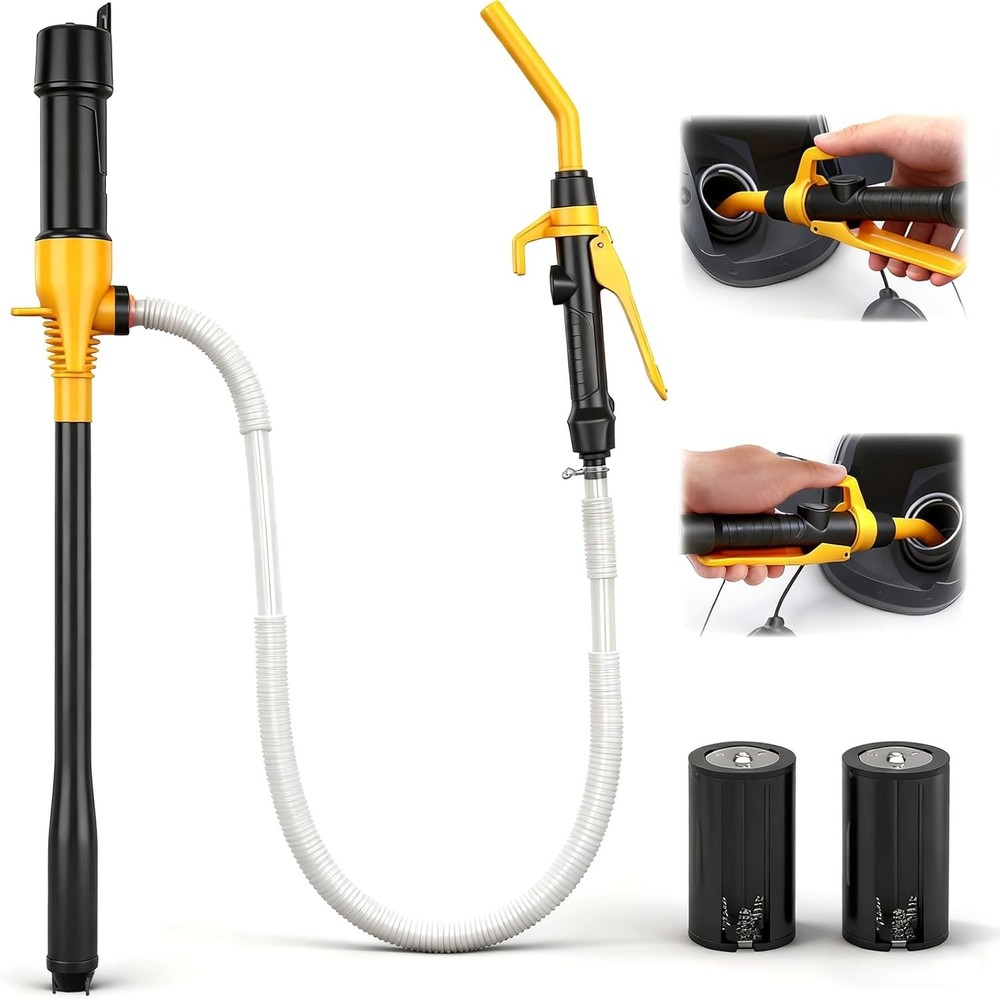 Efficient Electric Fuel & Water Transfer Pump - Adjustable Flow Battery Operated