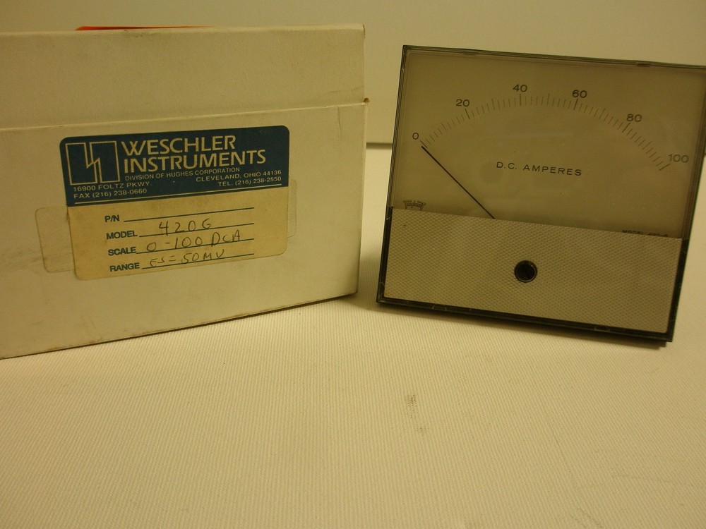 Weschler Instruments Panel Meter 0 - 100 DCA