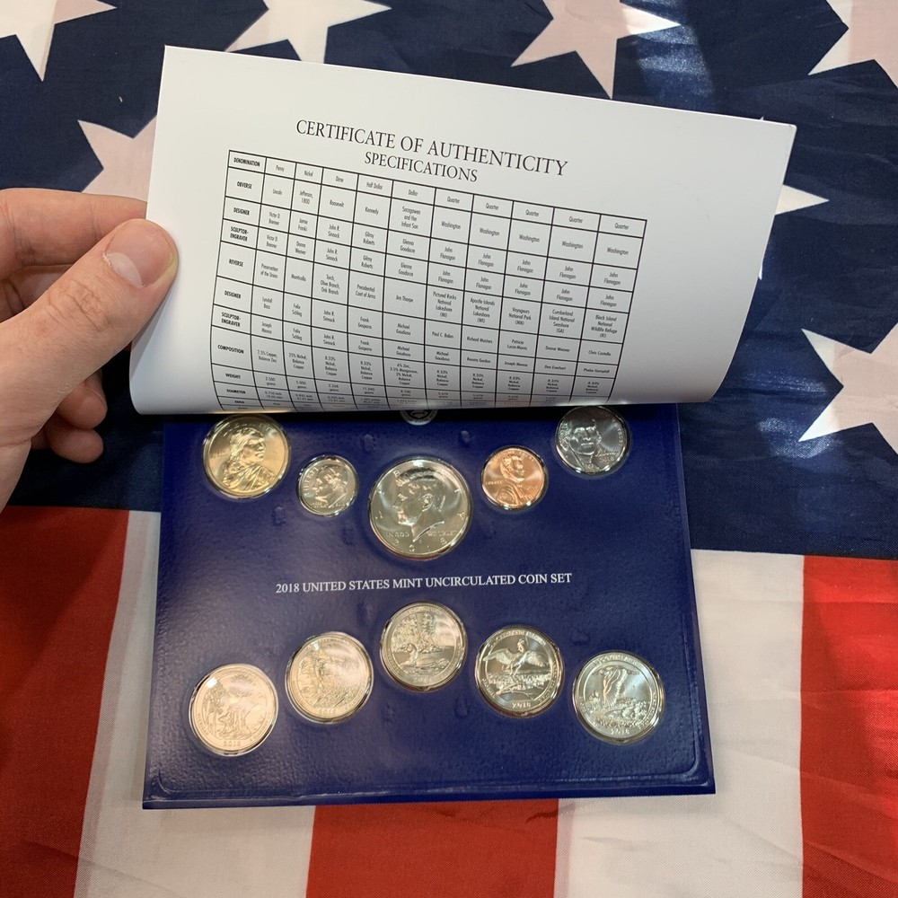 2018 U.S. Mint Set. Complete. 20 coin set. Includes 10 each "D" and "P" Mints