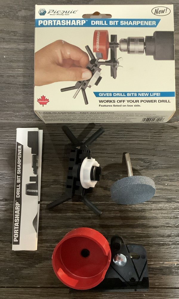 New PICQUIC PORTASHARP Drill Bit Sharpener NIB