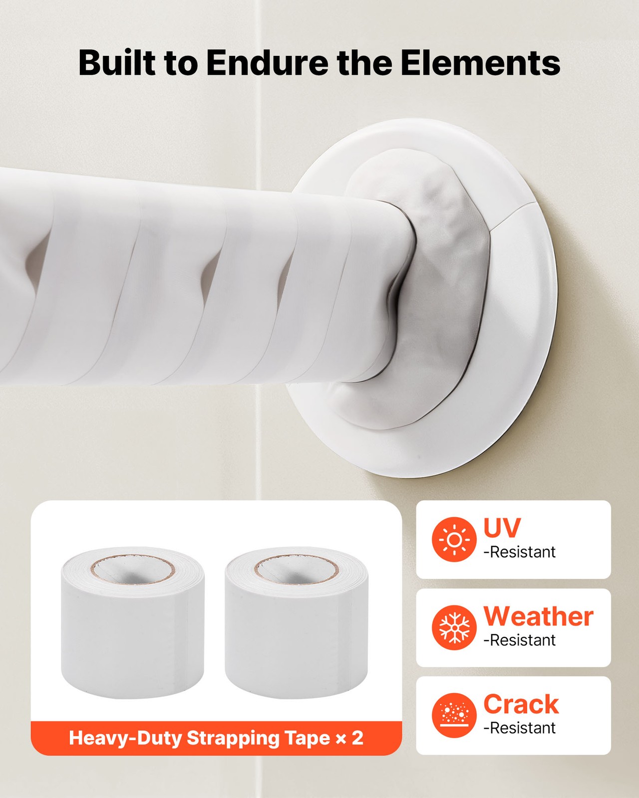 VEVOR 100ft Mini Split Line Set 1/4 3/8 OD AC Copper White PE Insulated Coil