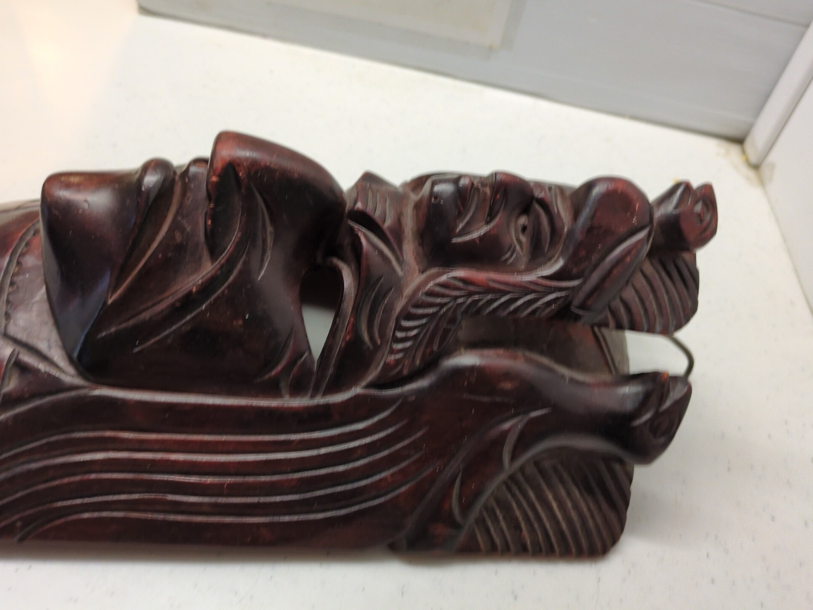 Sacred Quetzal Wooden Mask/Guatemalan Mask/ Hand Carved/ Tikal Pyramids/Shamanic