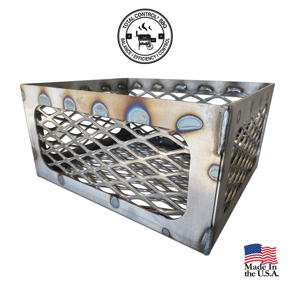 Smoker Fire Box mod firebox expanded coal basket for Offset reverse flow BBQ pit