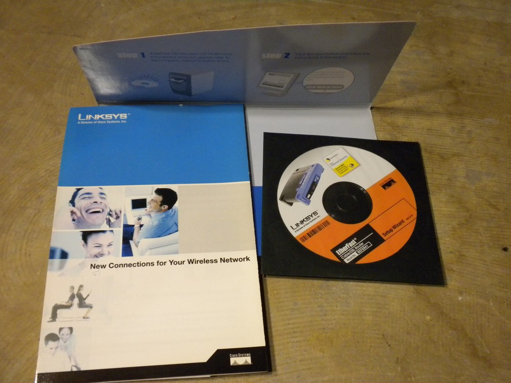 NO ROUTER Linksys Etherfast Cable DSL Router Setup Wizard 2.0 2004 CD ROM Disc