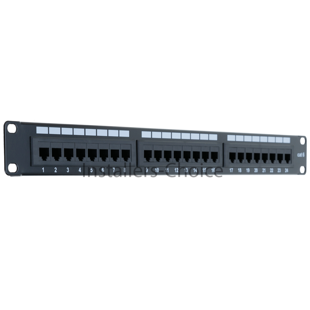 24 port Cat6 UTP LAN wall mount Mini patch panel bracket RJ45 110 Network