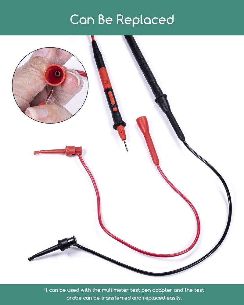 Mini Test Hook Clip with 2mm Jack Fits 2mm Probe Multimeter Easy Connection