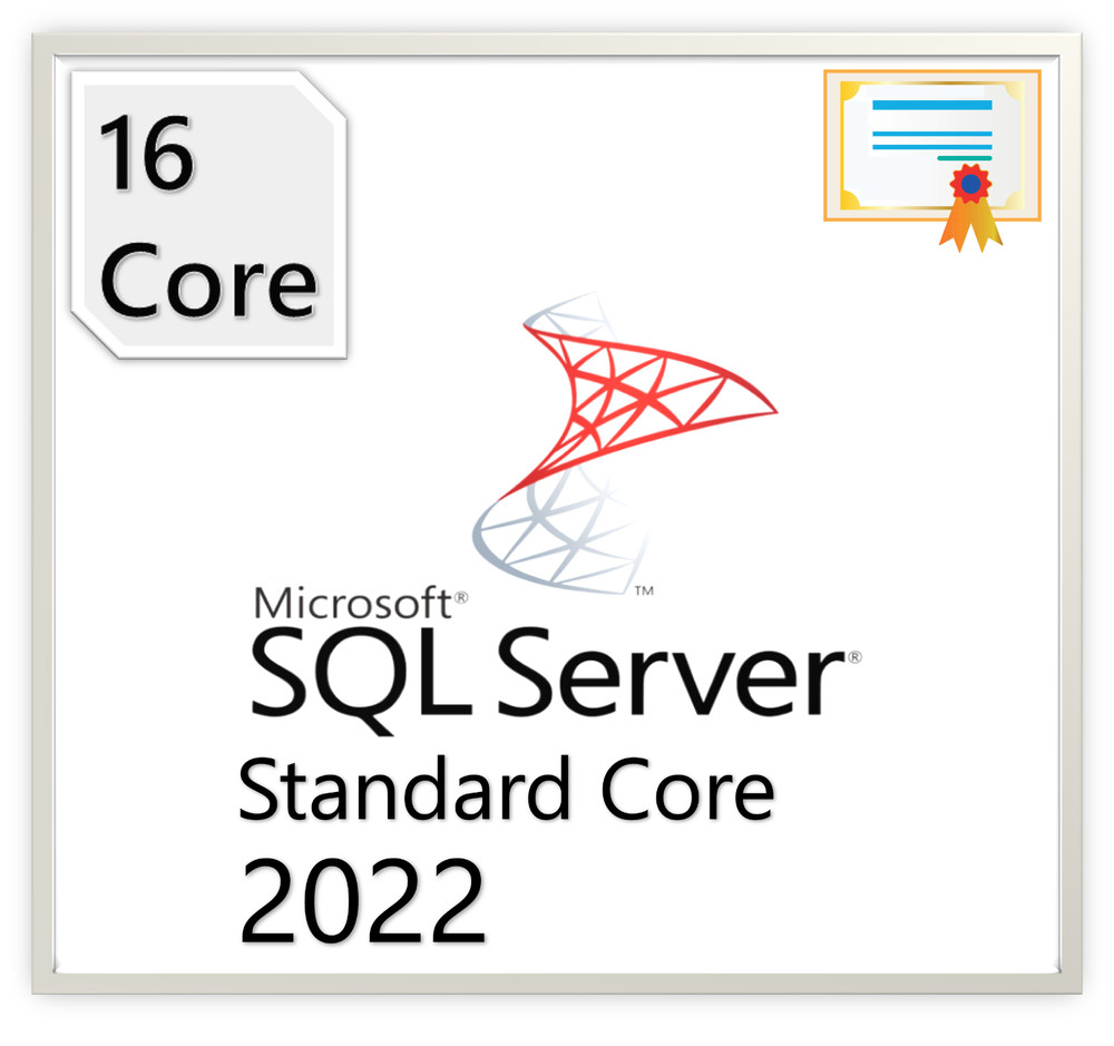 Microsoft SQL Server 2022 Standard Edition, 16 Core License, Unlimited CAL