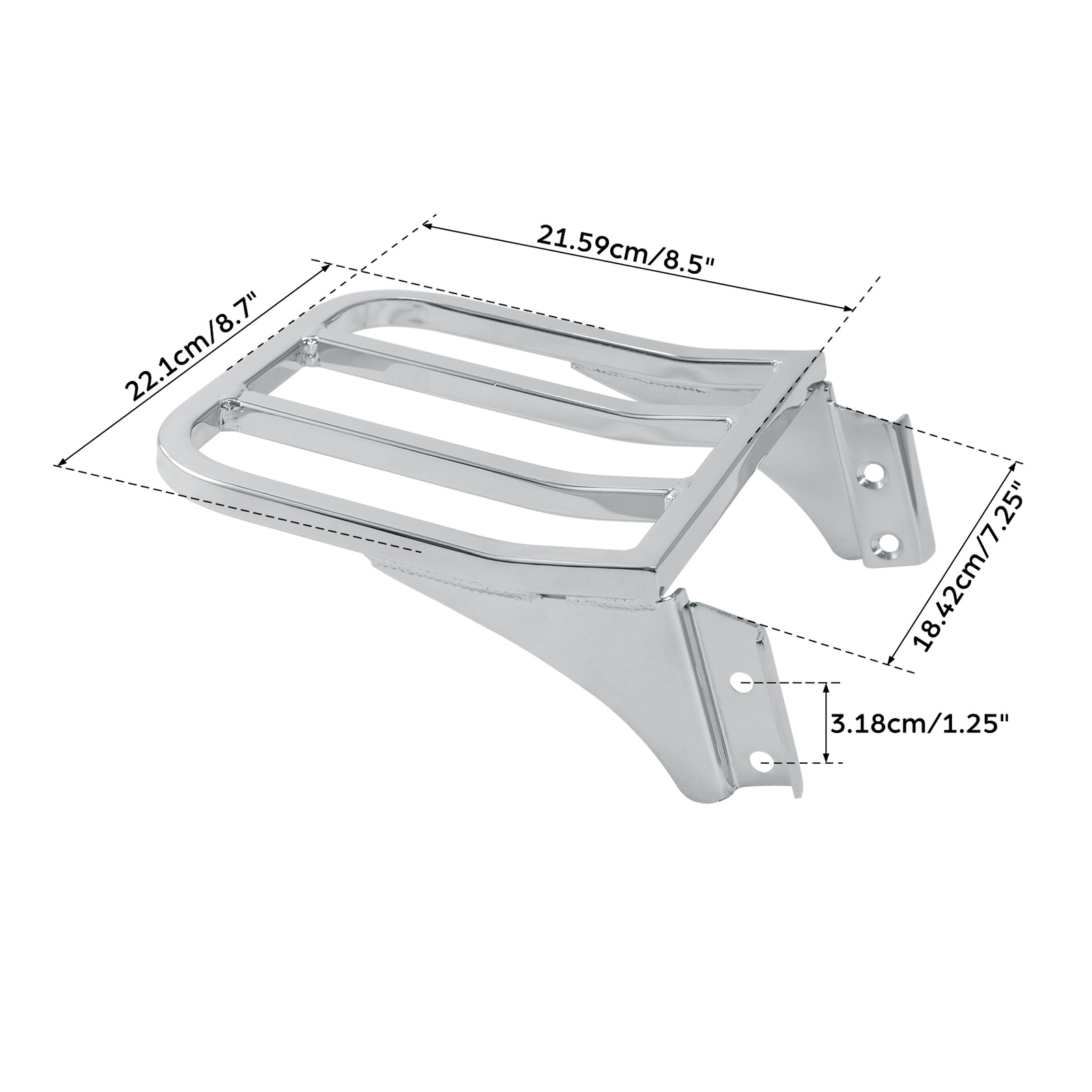 Detachable Rear Backrest Luggage Rack For Harley Heritage Softail Dyna Fatboy US