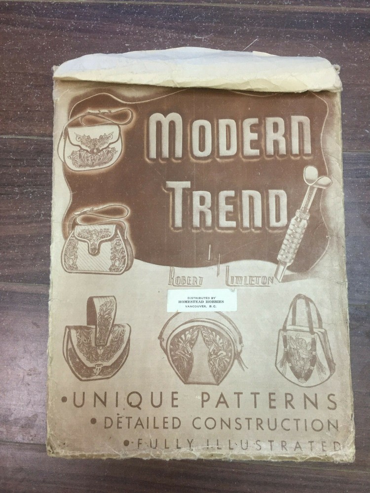 *ONE MISSING PATTERN* 1949 Modern Trend Robert Littleton 5 Patterns Leatherwork