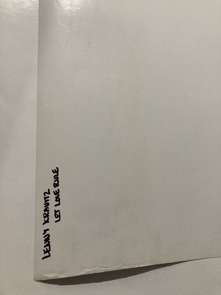 Lenny Kravitz 1989 Promo Poster Let Love Rule C