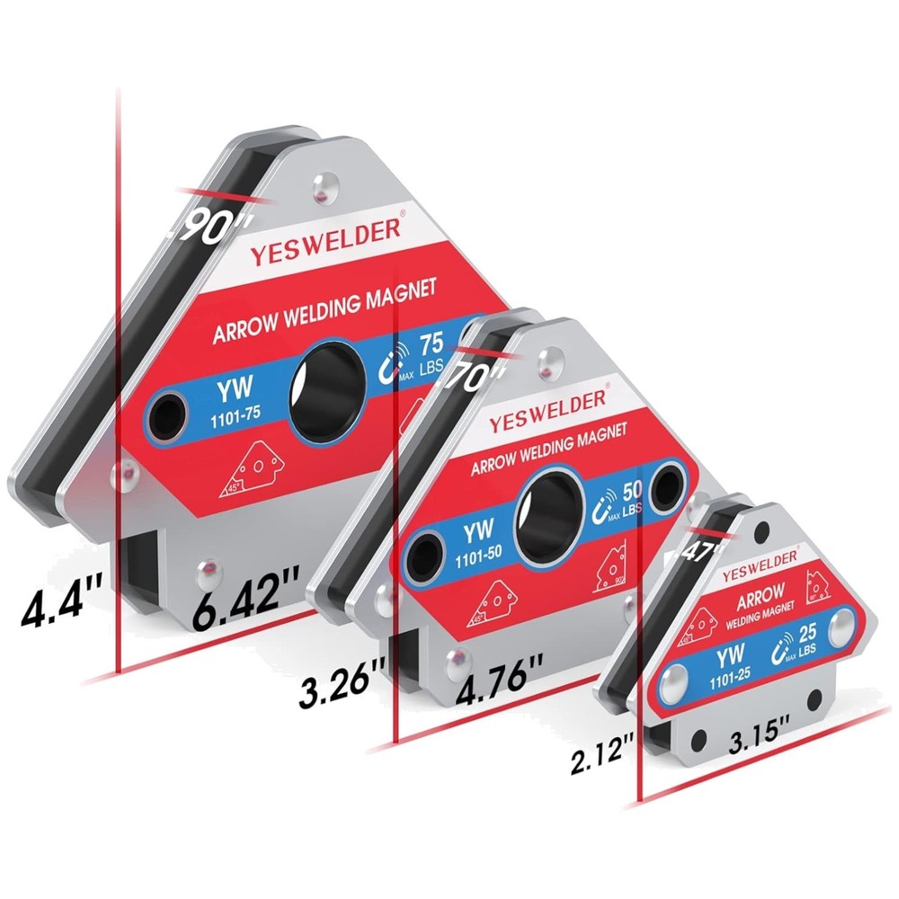 Durable Welding Magnet Set 25/50/75 LB