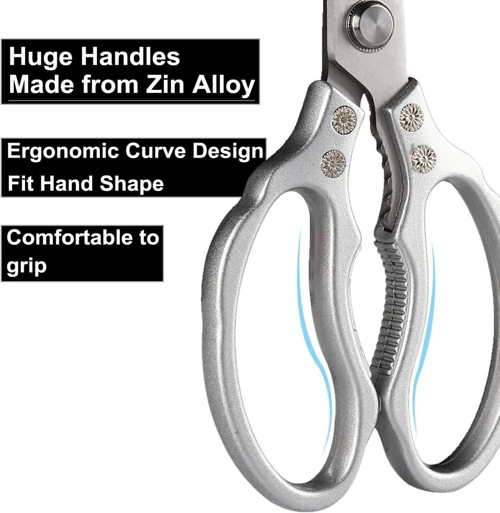 Heavy Duty Sharp Kitchen Scissors, Dishwasher Safe, Cooking Shears for Meat, ...