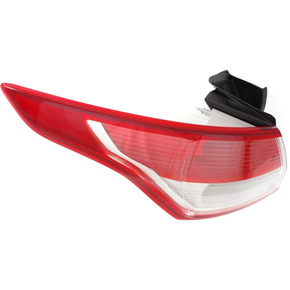 Left Outer Tail Light Halogen Bulb Clear Red Lens for Ford Escape 2013-2016