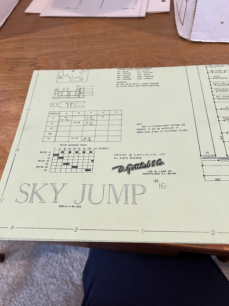 Sky Jump Pinball Schematic