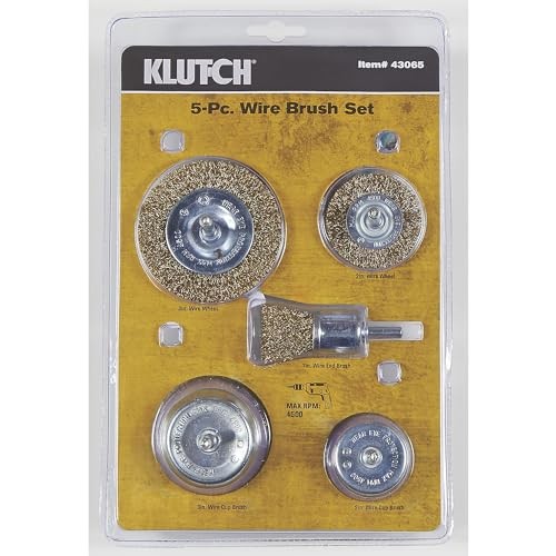 Klutch 5-Pc. Wire Brush Kit