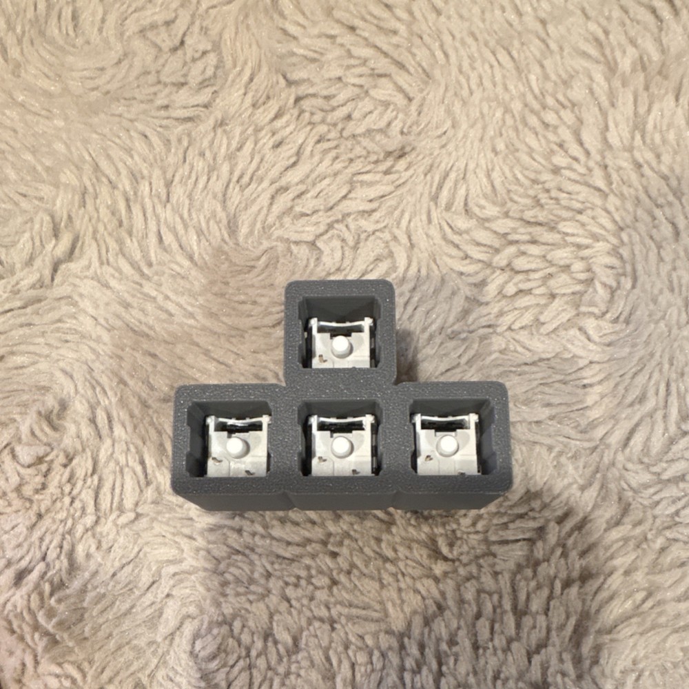3-D printed grey WASD fidget keys