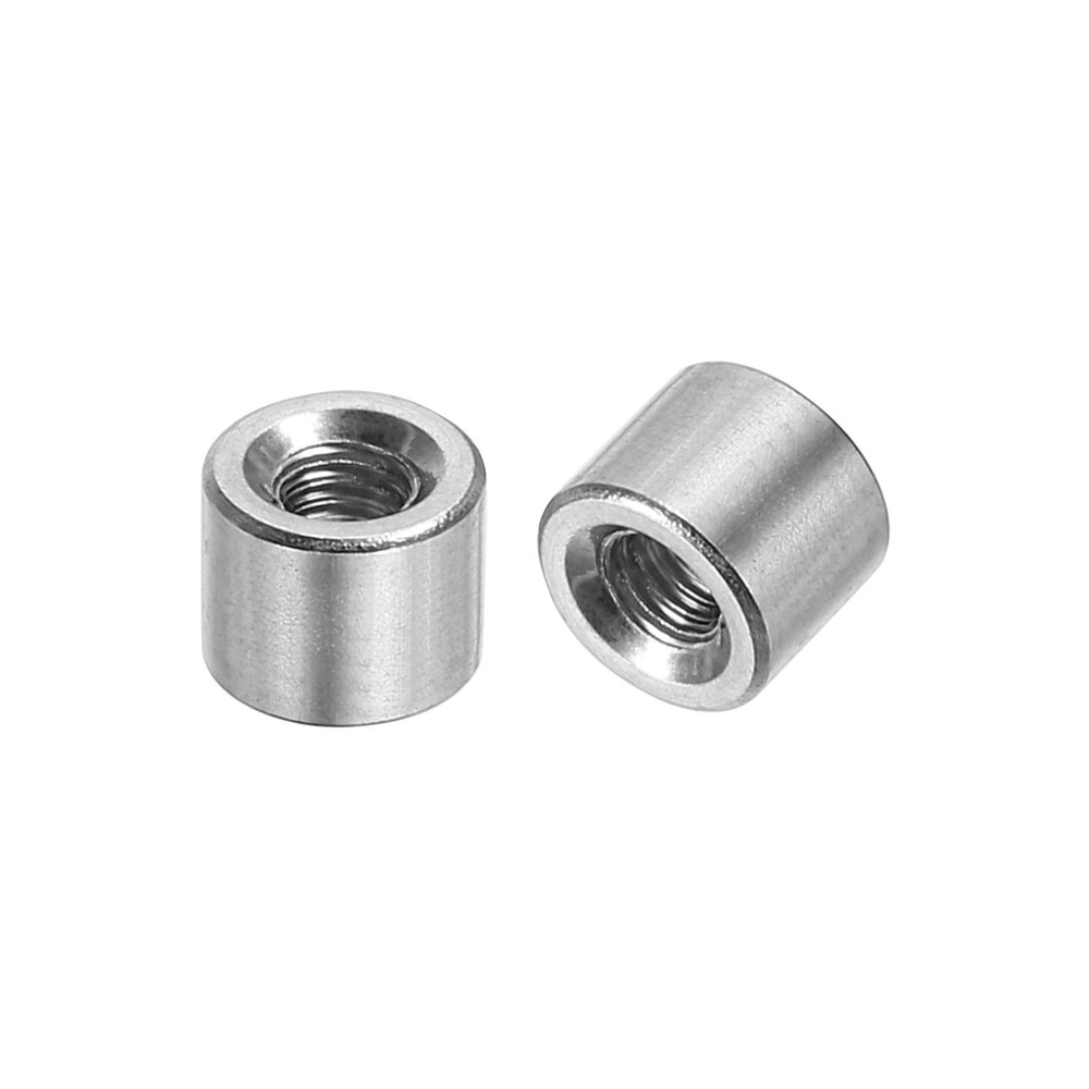 20Pcs Round Connector Nuts, M3x4x6mm Coupling Nut Sleeve Rod Bar Stud Nut