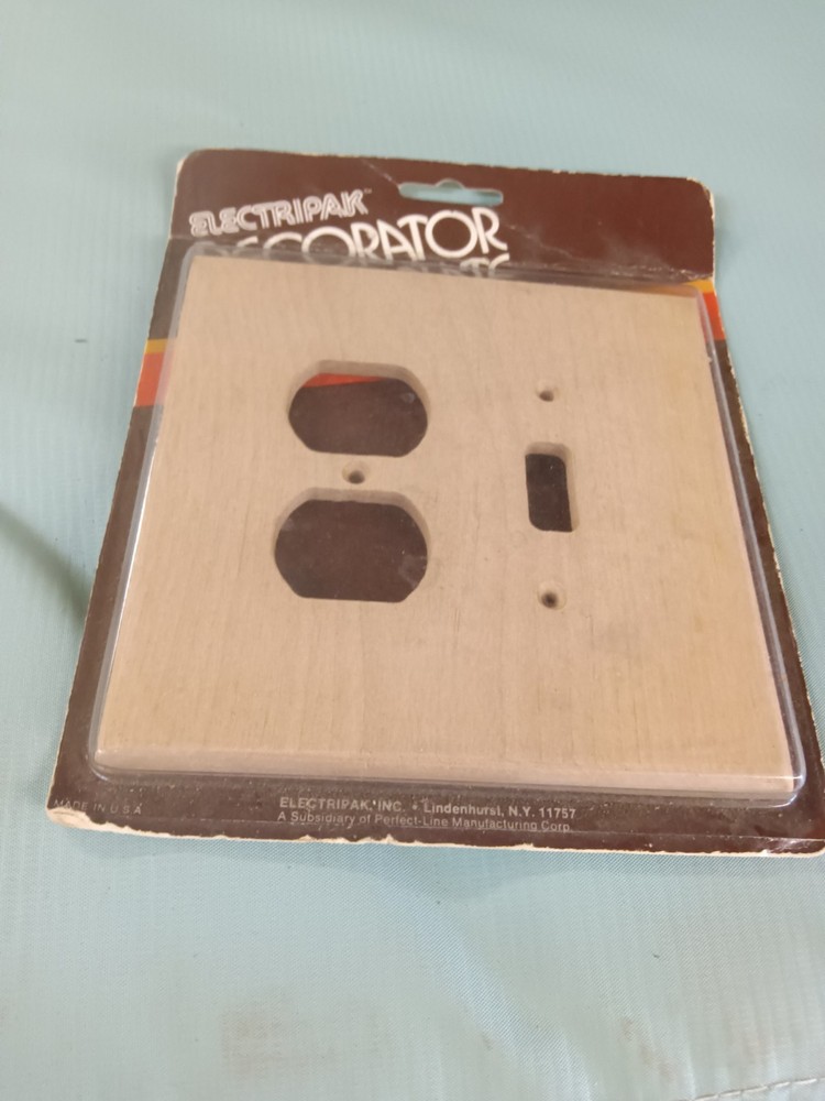 Vintage Solid Maple Wood Light Switch And Receptacle Cover