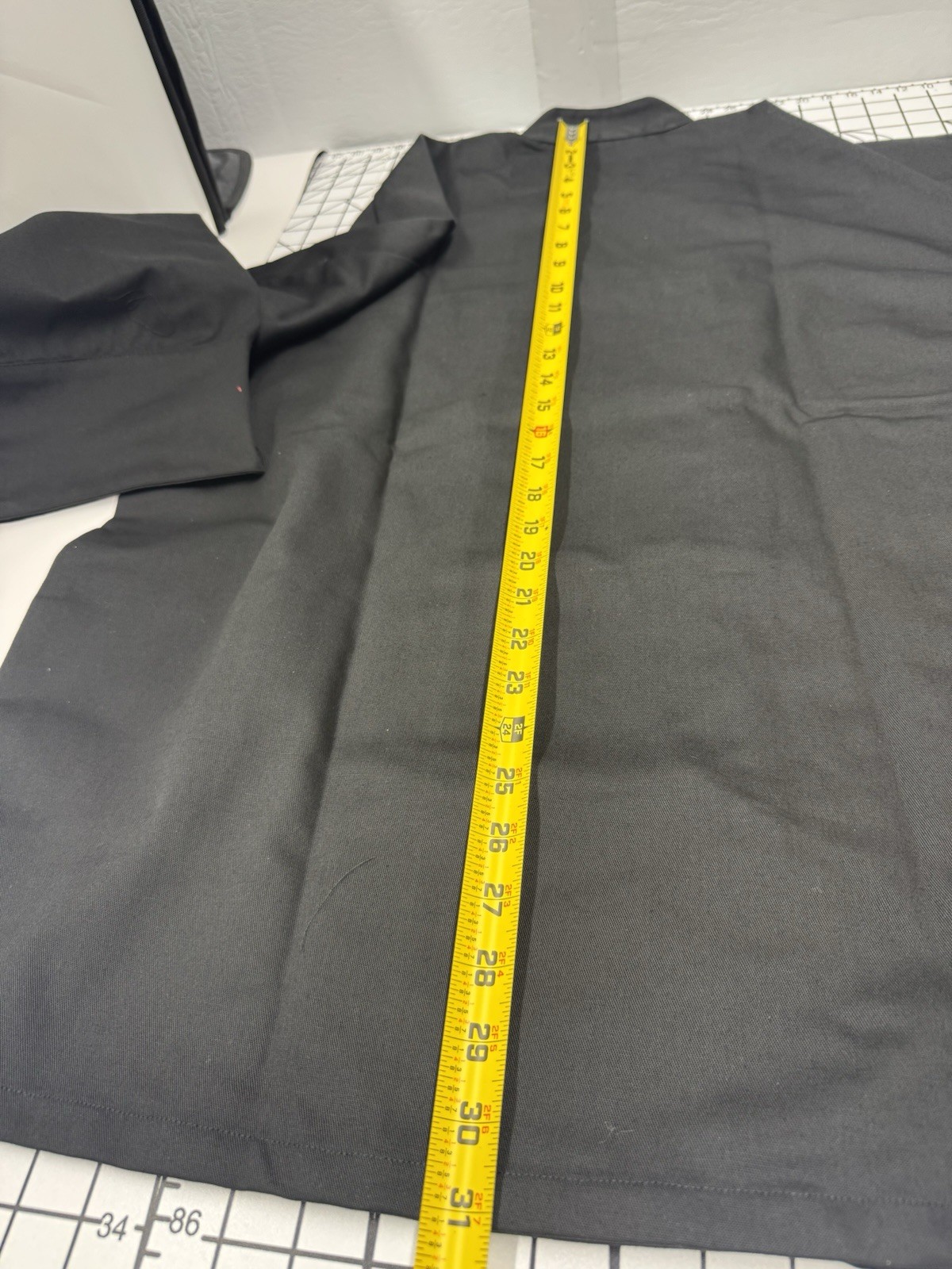 350 Chef Apparel 10 Knot Button Chef Coat Twill Black - Size Large - New