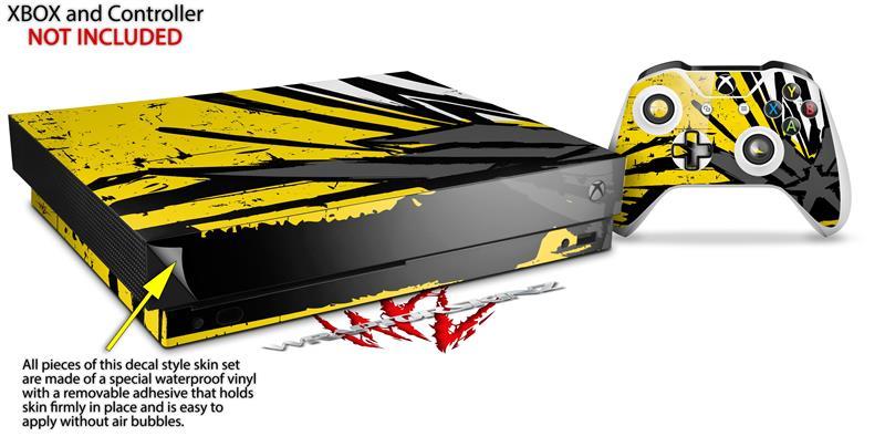 Skin for XBOX One X Console Controller Baja 0040 Yellow Decal