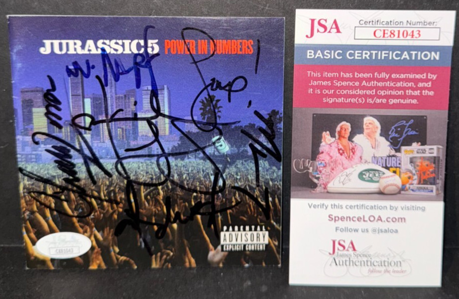 Jurassic 5 Power In Numbers Complete Group Signed CD Jacket Booklet Cover JSA