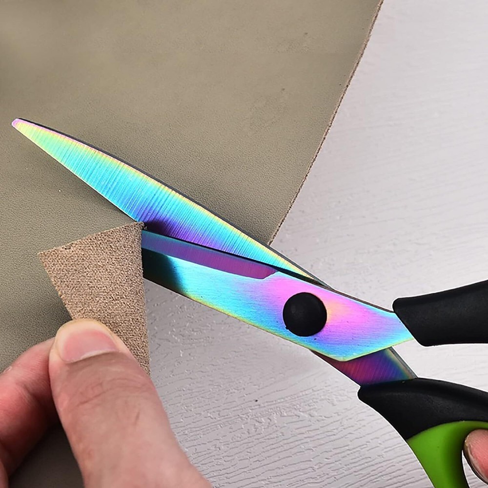 Scissors All Purpose,Heavy Duty Sharp Titanium Blades with Green