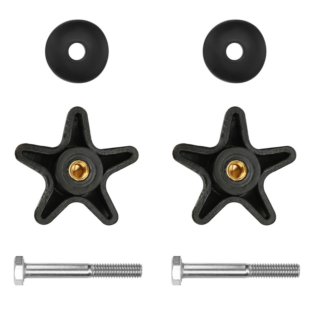 Tinoaly 2 Sets Rollator Walker Replacement Knobs, Comfortable Black