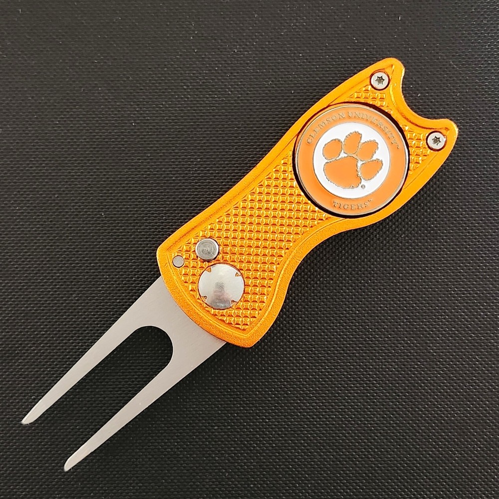 Clemson Tigers Switchblade Divot Tool 2-Sided Golf Ball Marker