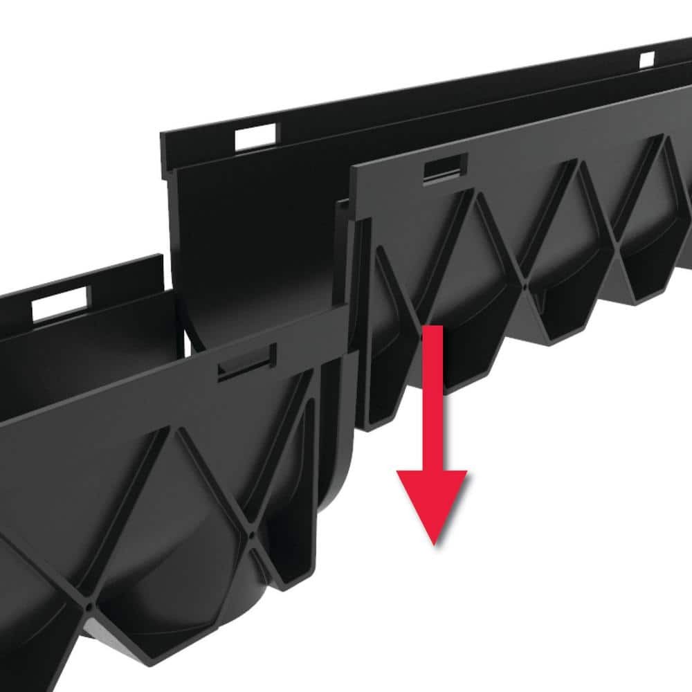 RELN Storm Drain 10 ft. Channel complete with Galvanized Grate Accessory