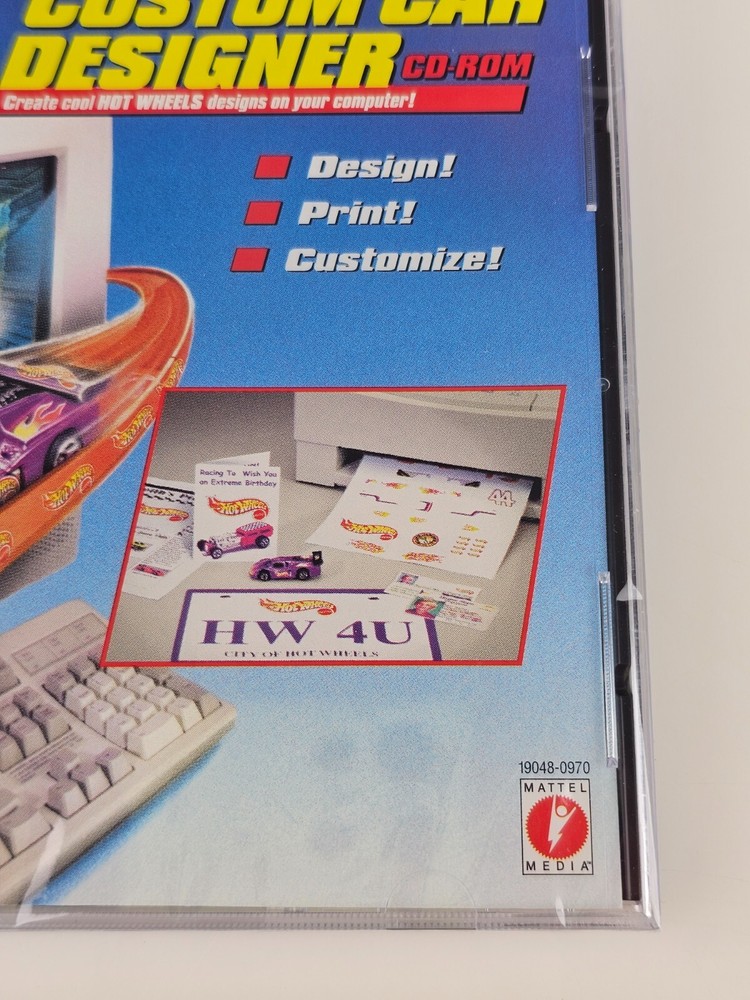 Hot Wheels Custom Car Label Designer CD Software User Guide Sticker Sheets 1997