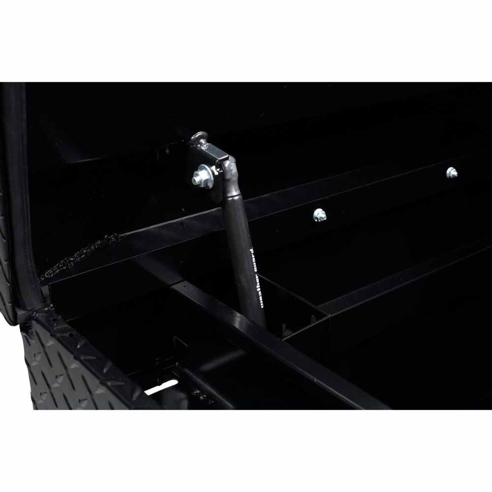 Weatherguard 127-5-04 Full Standard Aluminum Saddle Box, Gloss Black, 11.0 cu ft