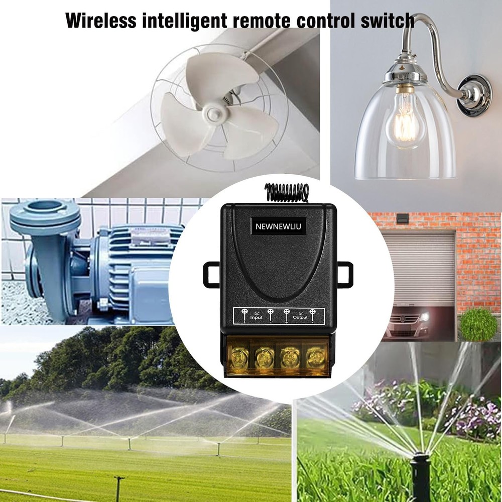 12 Volt Remote Switch 12V-72V remote switch, Black