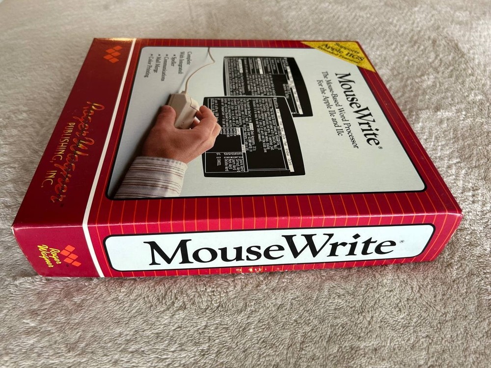 Macintosh MouseWrite Word Processor for Apple IIc IIGS IIe. Software 1985-86 #1