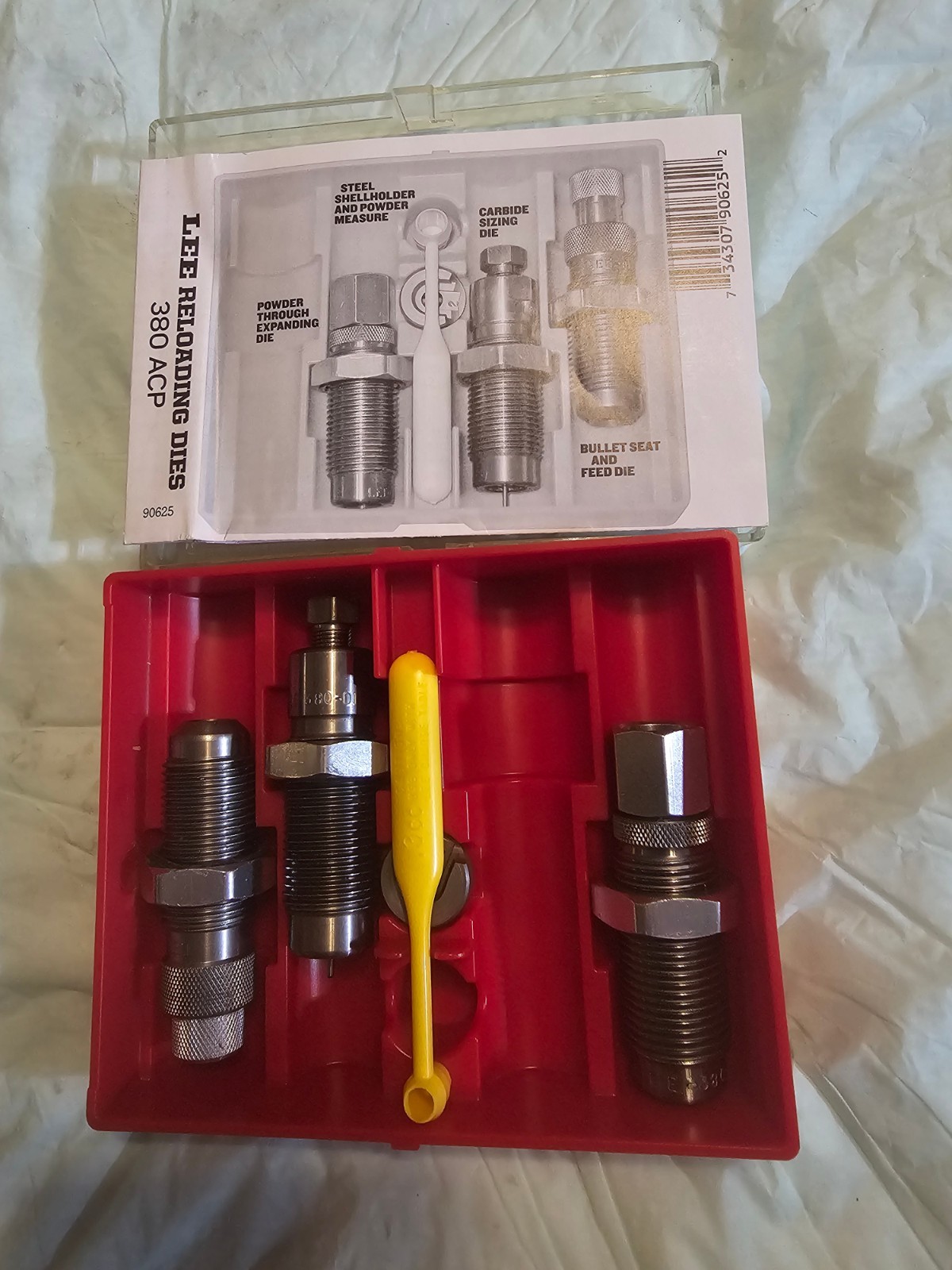 LEE 90625 380 ACP 3 DIE CARBIDE SET.