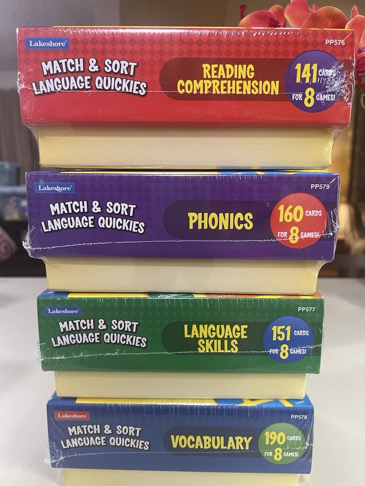 Lakeshore Match & Sort Language Quickies - Gr. 2-3 - Complete Set New