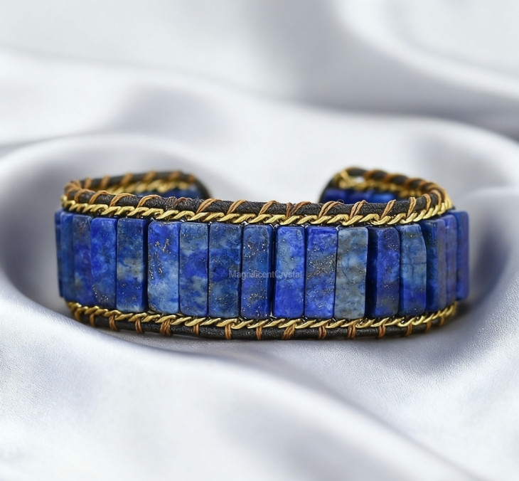 Handmade Lapis Lazuli Bracelet Natural Stone Jewelry New