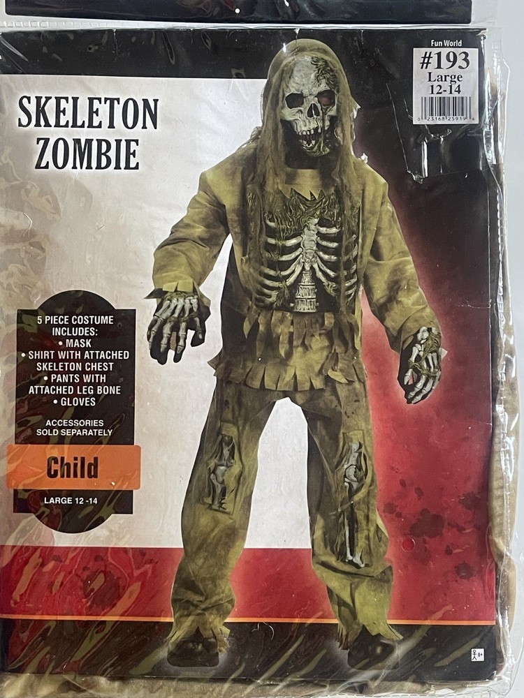 Skeleton Zombie child costume