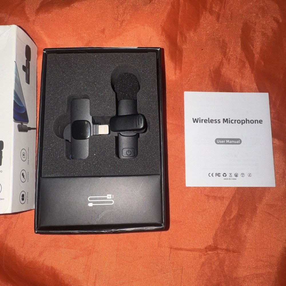 Lavalier Microphone Wireless Audio Video Recording Mini Mic For Iphone UNTESTED