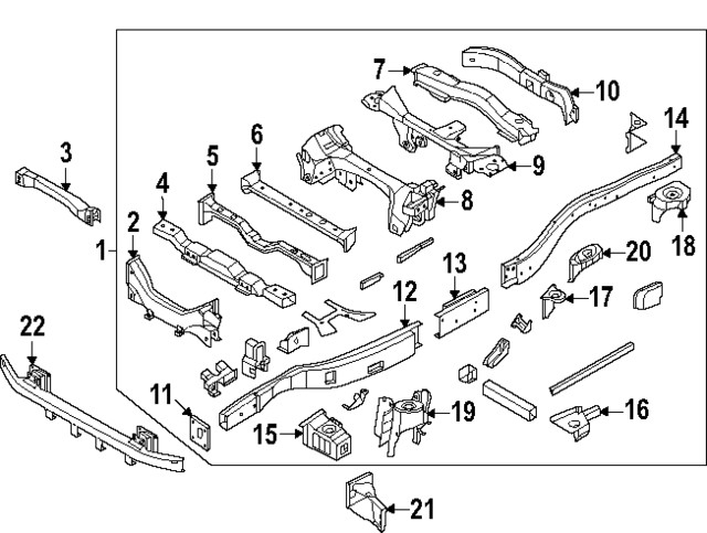 Genuine Nissan Frame Rail Bracket 95142-7JA0A