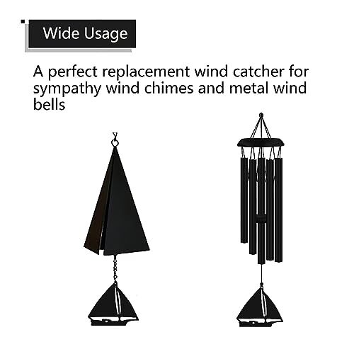 Replacement Wind Catcher, Wind Chime Sail Replacement with 16FT Nylon Cord,